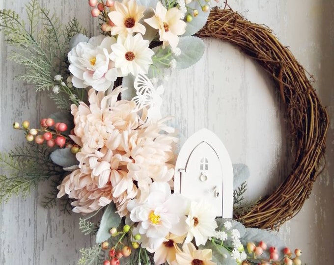 Handmade Wreath, Spring Wreath, Wall Art, Wall Decor, Handmade Home Furniture, Spring Decor, Summer Decor