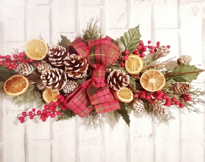 Christmas Wreath, Festive Wreath, Autumn Wreath, Front Door Wreath, Wall Art, Handmade Home Decor
