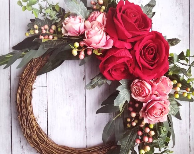 Handmade Wreath, Spring Wreath, Summer Wreath, Wall Art, Wall Decor, Handmade Home Furniture, Spring Decor, Summer Decor