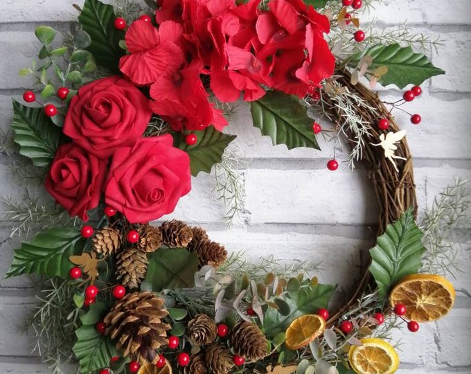 Handmade Christmas Wreath, Christmas Decoration