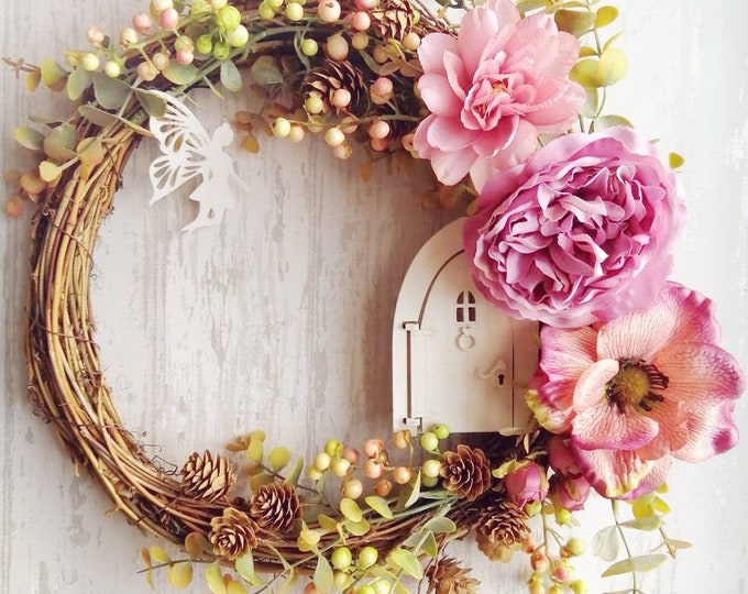 Handmade Wreath, Spring Wreath, Wall Art, Wall Decor, Handmade Home Furniture, Spring Decor, Summer Decor