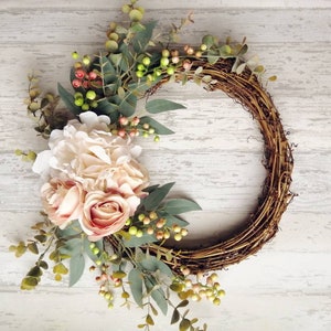 Handmade Wreath, Spring Wreath, Easter Wreath, Wall Art, Wall Decor, Handmade Home Furniture, Spring Decor, Summer Decor image 2