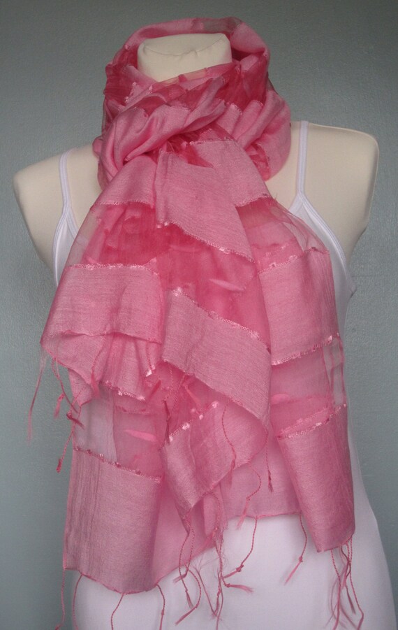 grey and shocking pink dress