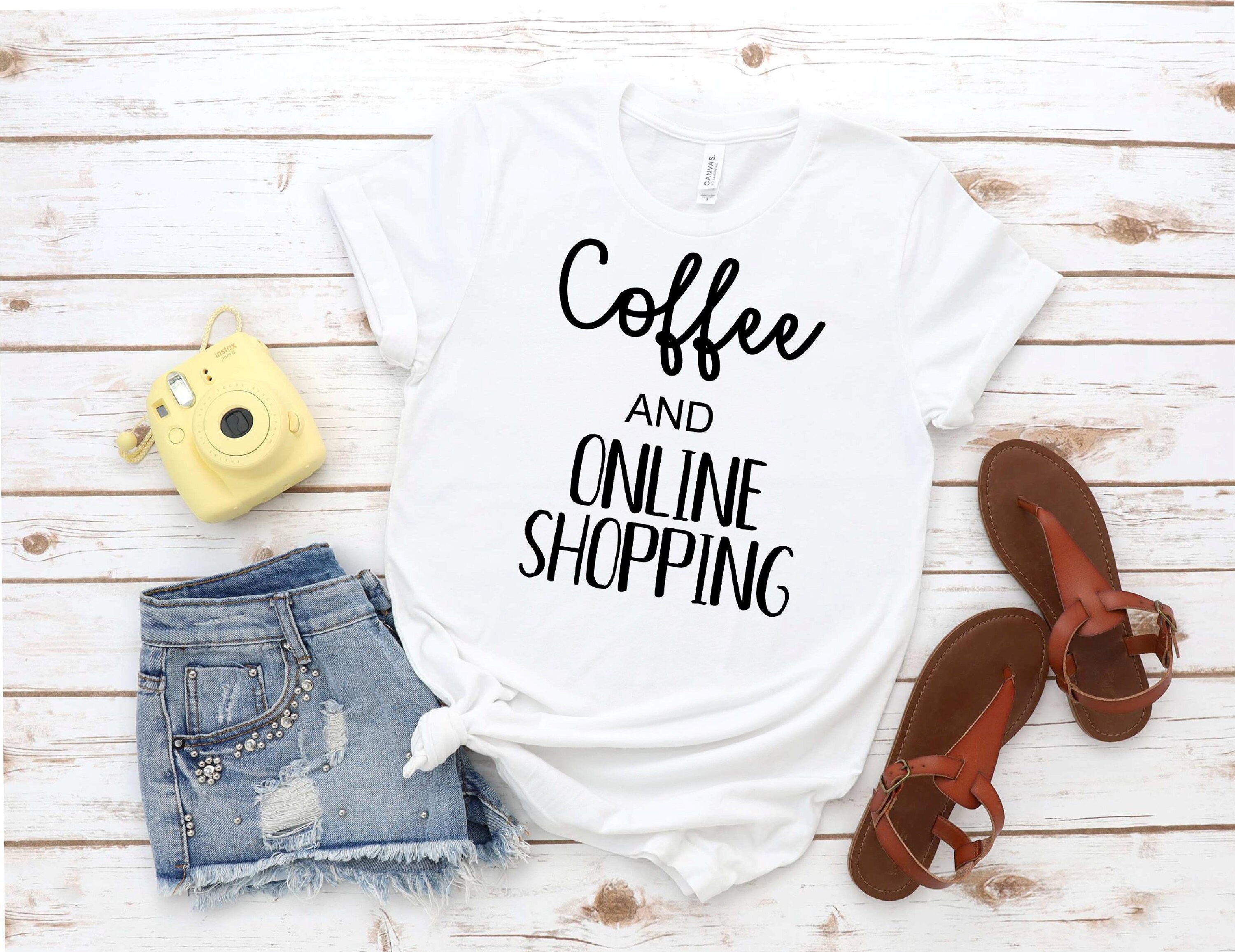 Coffee & Online Shopping Unisex Shirt Shopping Shirt Etsy