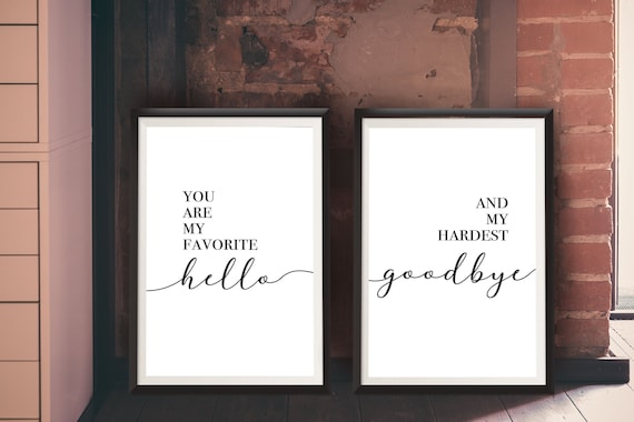 Favorite Hello and Hardest Goodbye, Military Wife Gift, Army Wife, Navy Wife, Airforce Wife, Marine Wife, Coast Guard Wife, Dual Print