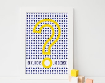 Nursery Decor, Nursery Wall Art, Nursery Prints, Nursery Wall Decor, Nursery Decor Boy, Baby Shower Boy, Curious George