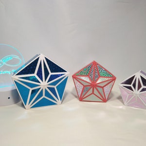 3d svg - Boite Etoile - Star Box (svg, solid score lines)
