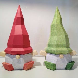 3d SVG - Boite Gnome/Lutin - Gnome/Elf Box (svg, solid score lines et version pdf)