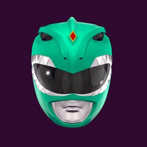 NEW Mighty Morphin Power Rangers Green Ranger helmet 3D print stl file