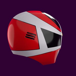 Power Rangers In Space Red Ranger Helmet File STL 3D print file image 3
