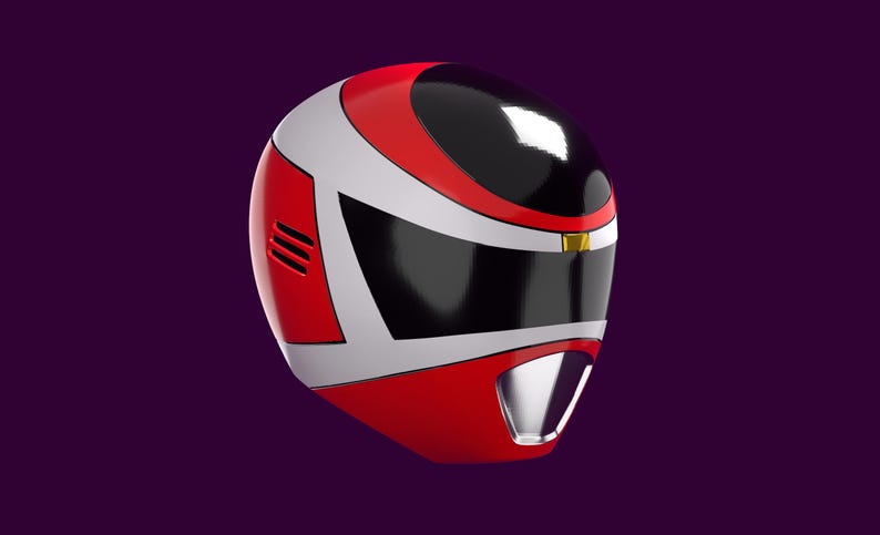 Power Rangers In Space Red Ranger Helmet File STL 3D print file image 2