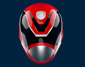 Power Rangers SPD Red Ranger helmet with SWAT attachments STL 3D File
