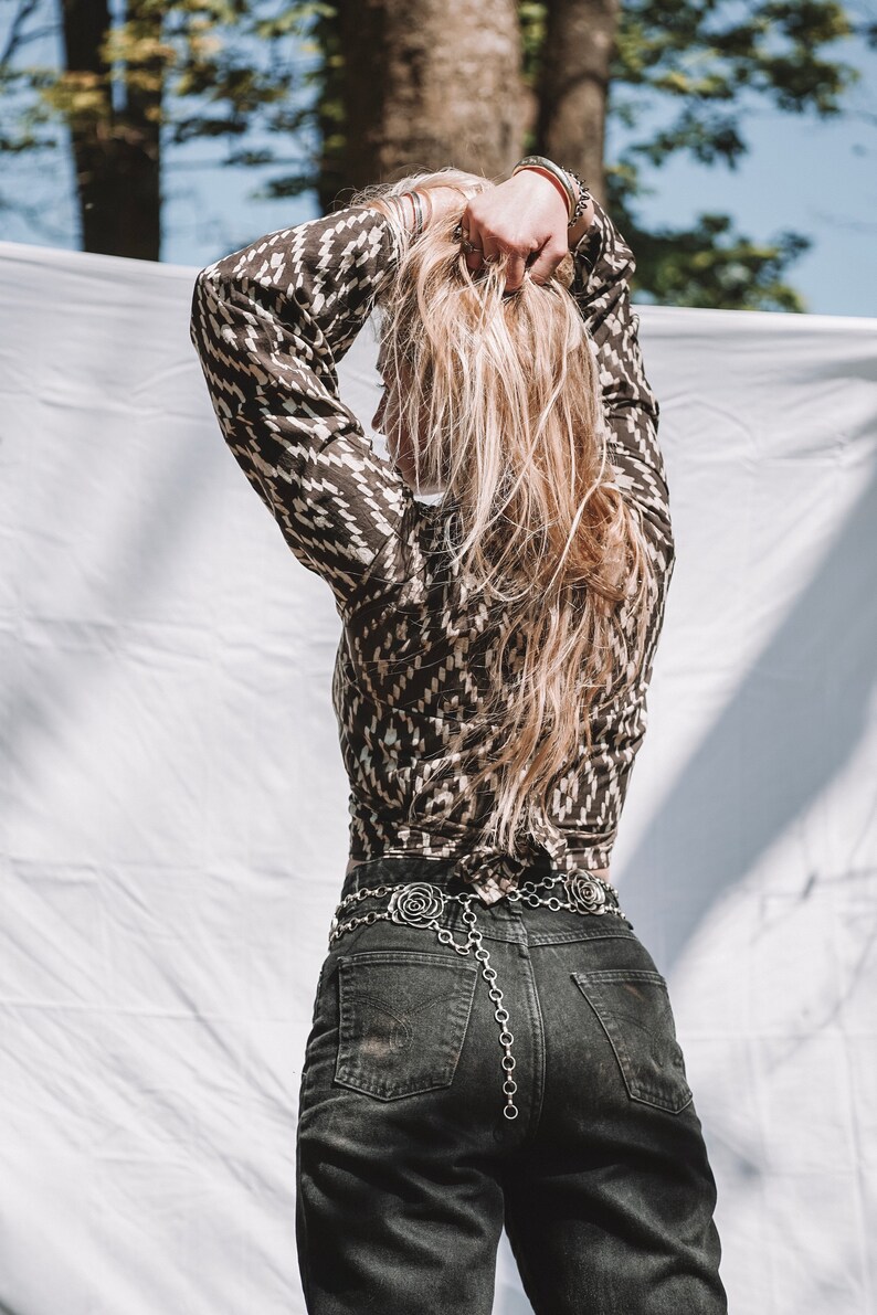 Yema Natural Dye Wrap Top in Umber