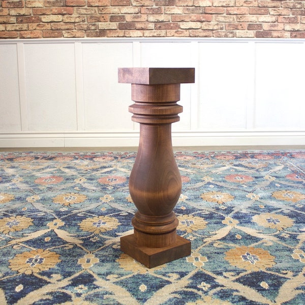 Wood Pedestal Table Base Etsy