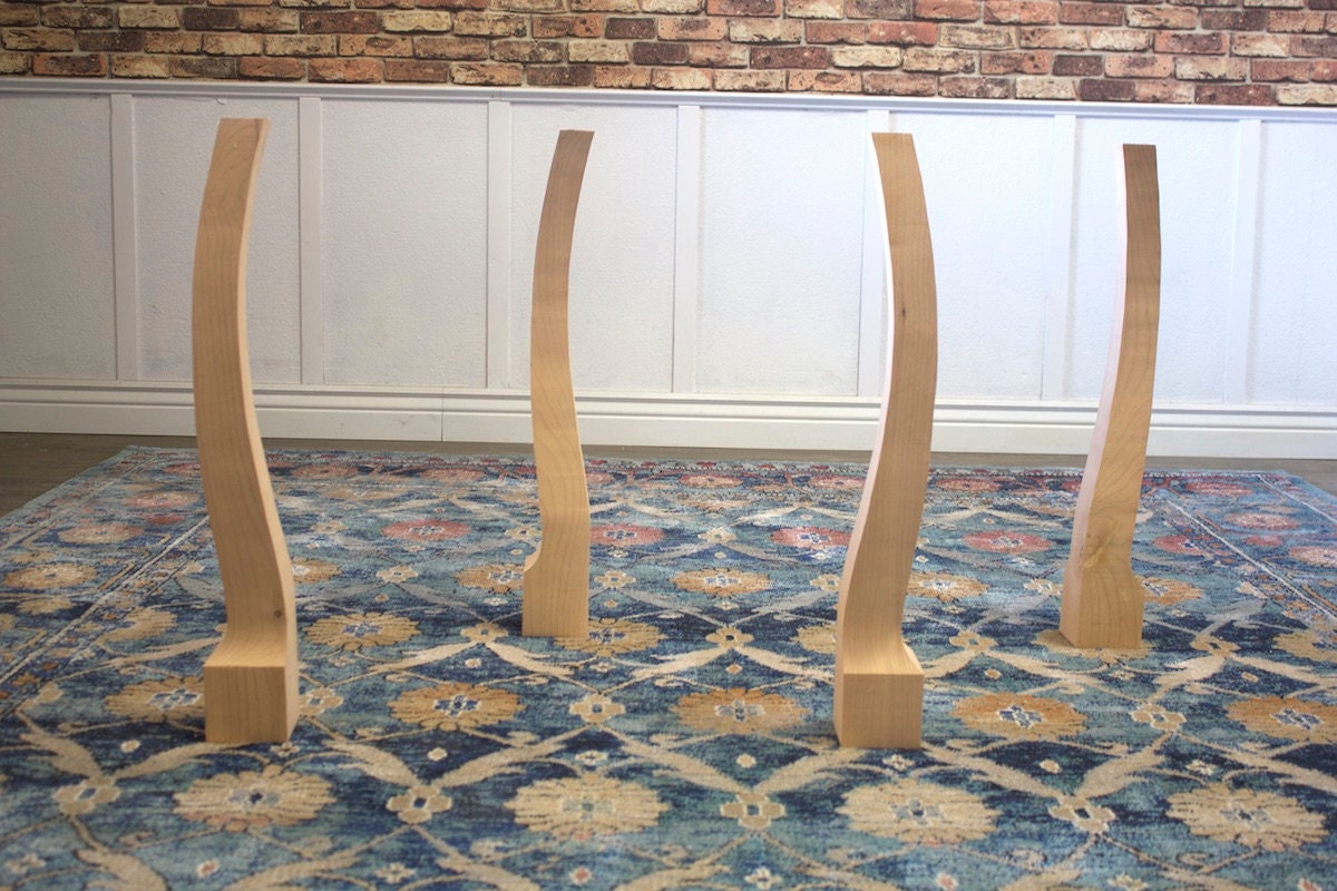 Curved wood table legs deals