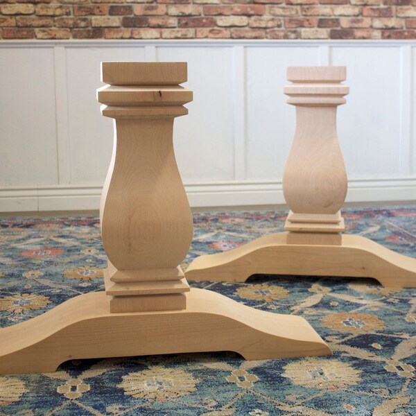 Wood Pedestal Table Base Etsy