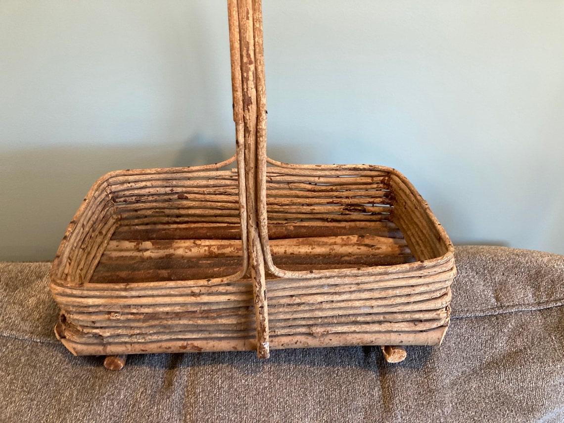 Unique Vintage Branch Basket Etsy