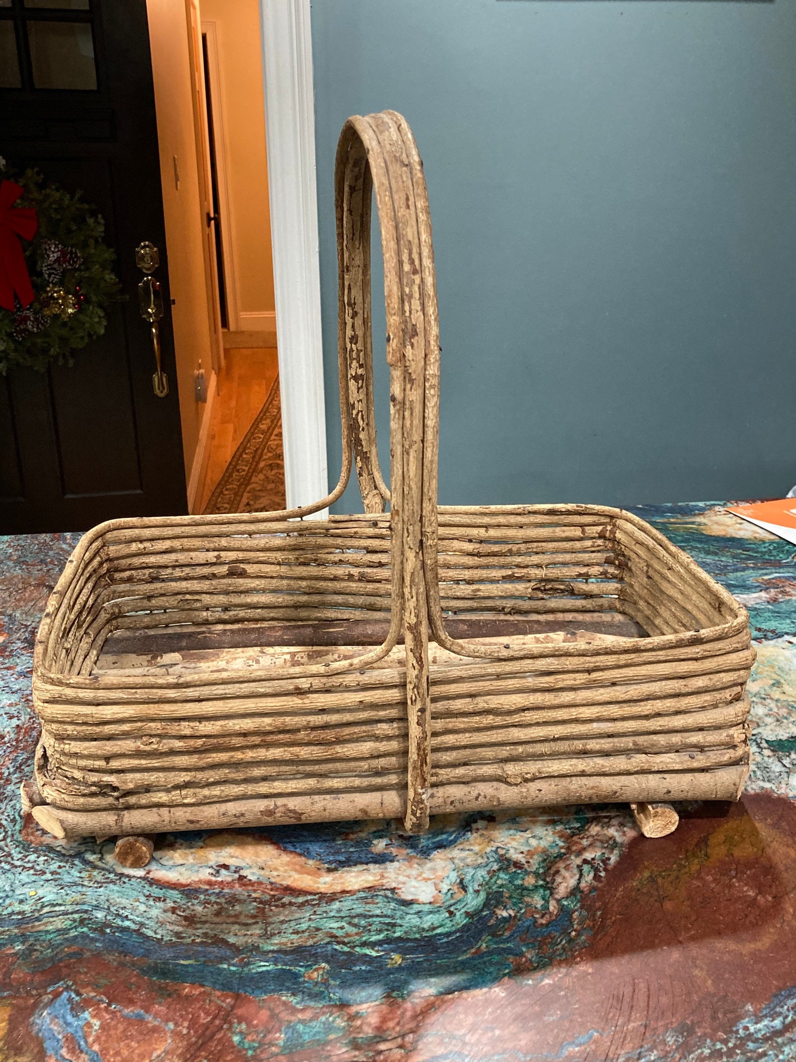 Unique Vintage Branch Basket Etsy