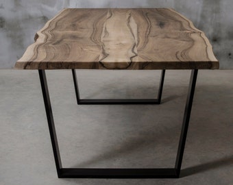 LIVE EDGE Dining Table, walnut table, slabs table, wooden table, industrial table, dining table