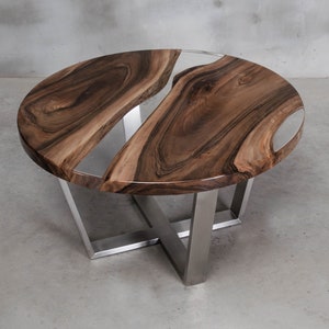 Personalisiert Live Edge Tisch aus Nussbaum Fluss Tisch mit Personalisiert Live Edge Tisch aus Nussbaum Fluss Tisch mit