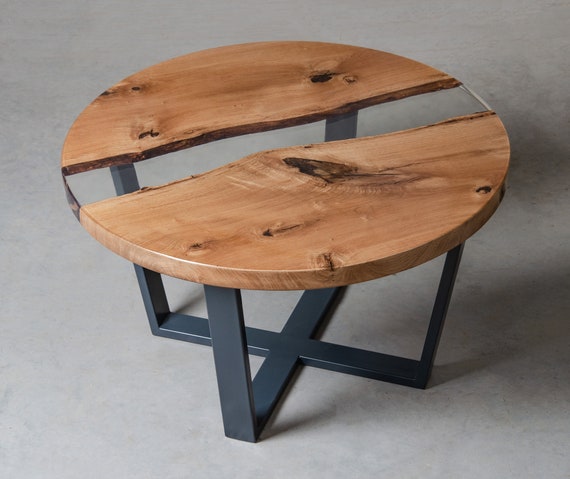 Buy Unique Round Resin End Tabletop Epoxy Coffee Tables Online in India -   in 2023