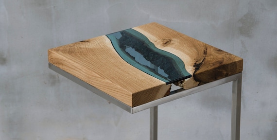 Live Edge Side Table River Side Table. Etsy UK