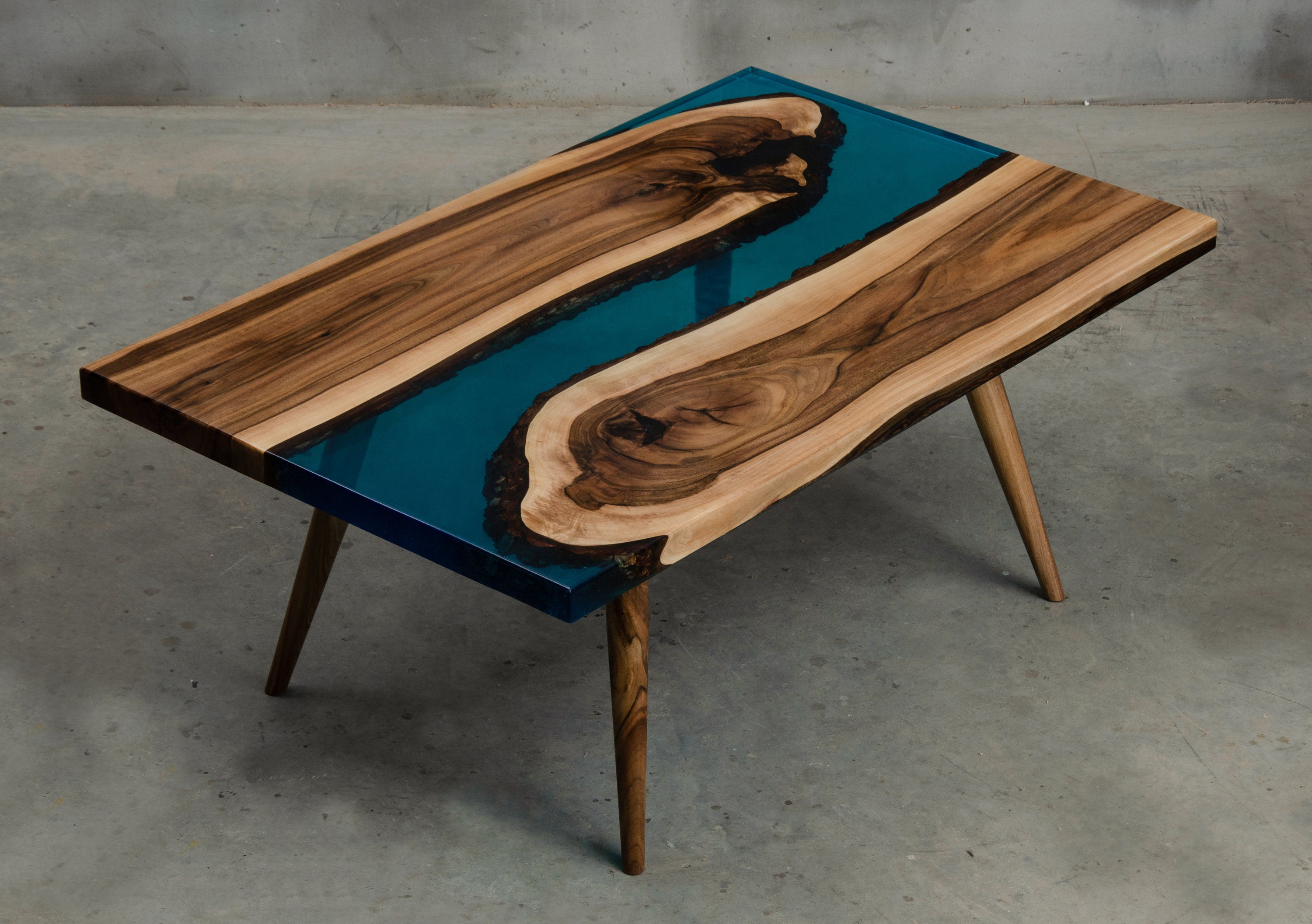 Canto en vivo de Resina Epoxi mesa de madera y muebles de madera