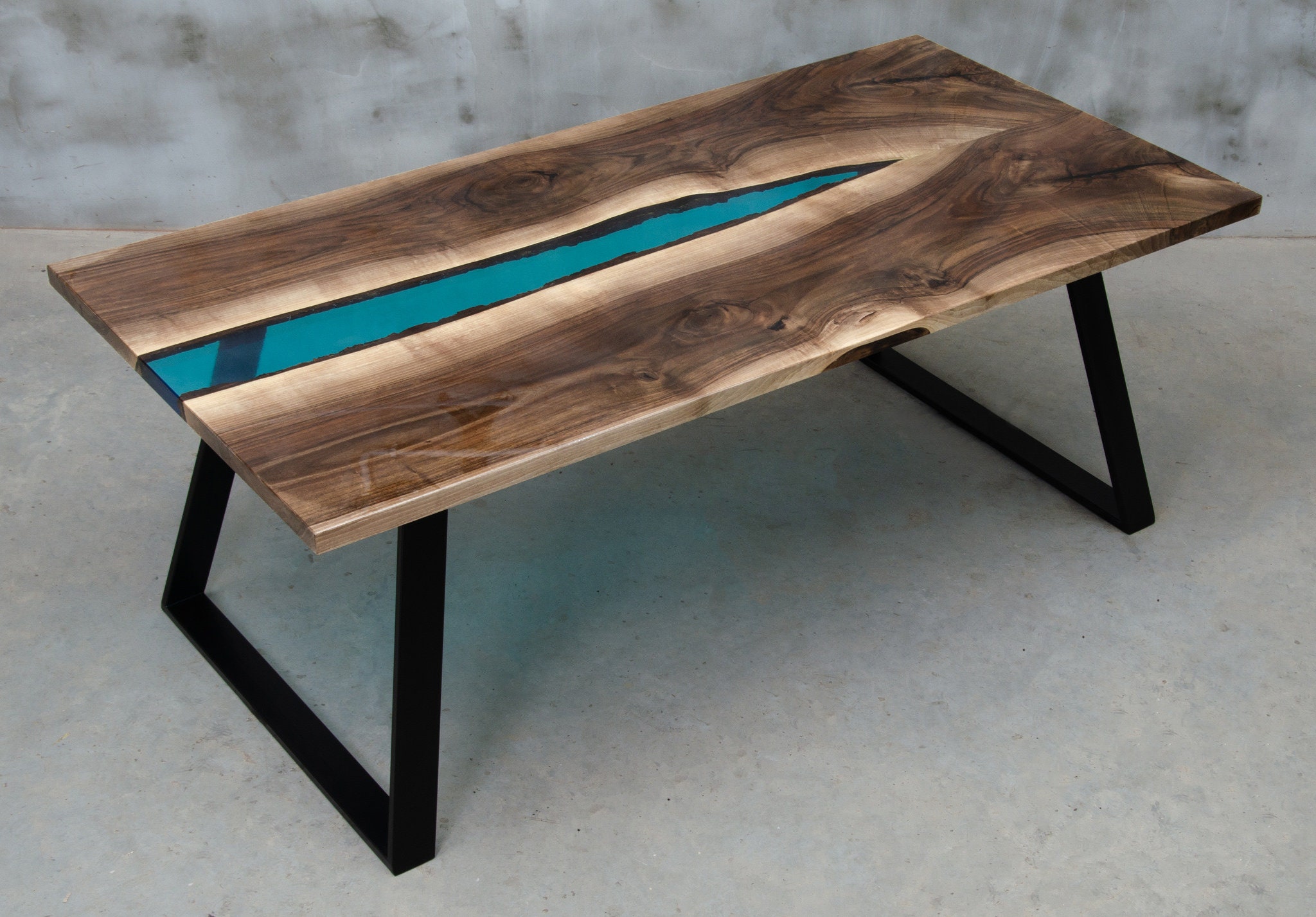 Live Edge Dining Table Resin Walnut Live Edge Dining Table Resin, How To Make A Live Edge River Dining Table