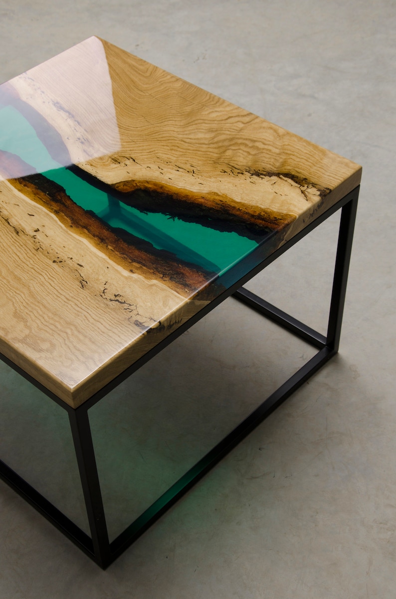 LIVE EDGE Coffee Table epoxy resin table epoxy table ...