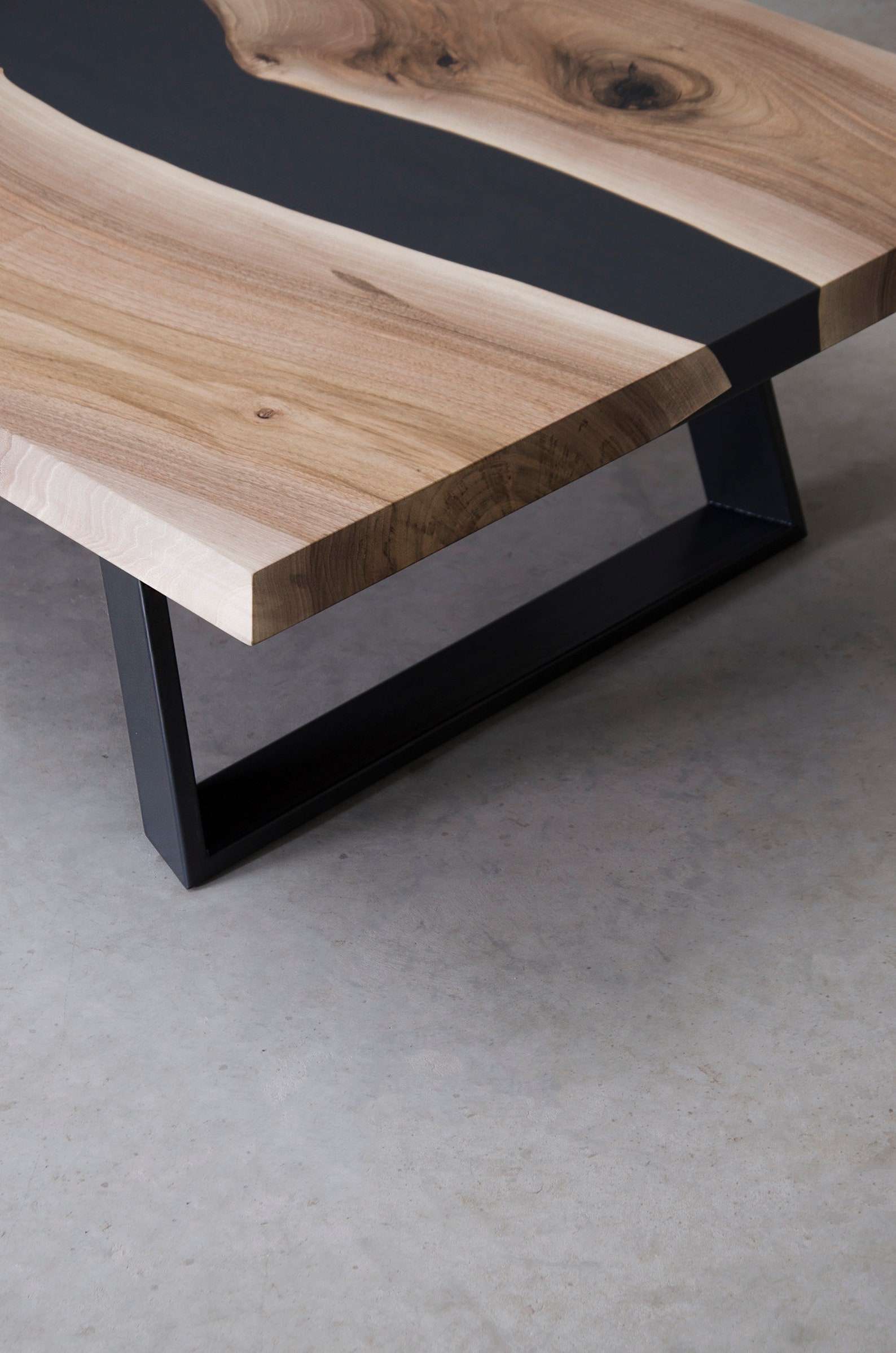 Live Edge Table for Coffeehouse Elegant Furniture in Boho Etsy