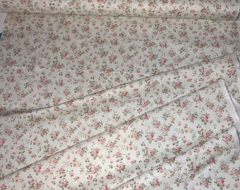 Tiny Pink Rose Fabric - 100% Cotton Fabric
