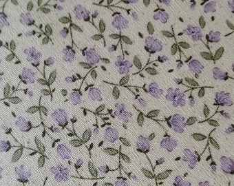 Lavender Rose Fabric by Robert Kaufman, Tiny Floral Print, Cotton Quilting Material