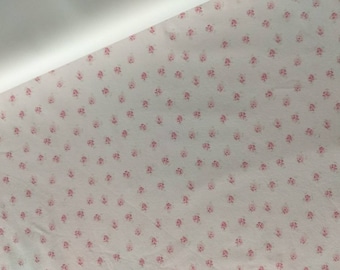 Tiny Roses, Floral Fabric, Pink Roses, Cotton Material, Small Pink ROSES, Cotton Fabric, Quilting Cotton,