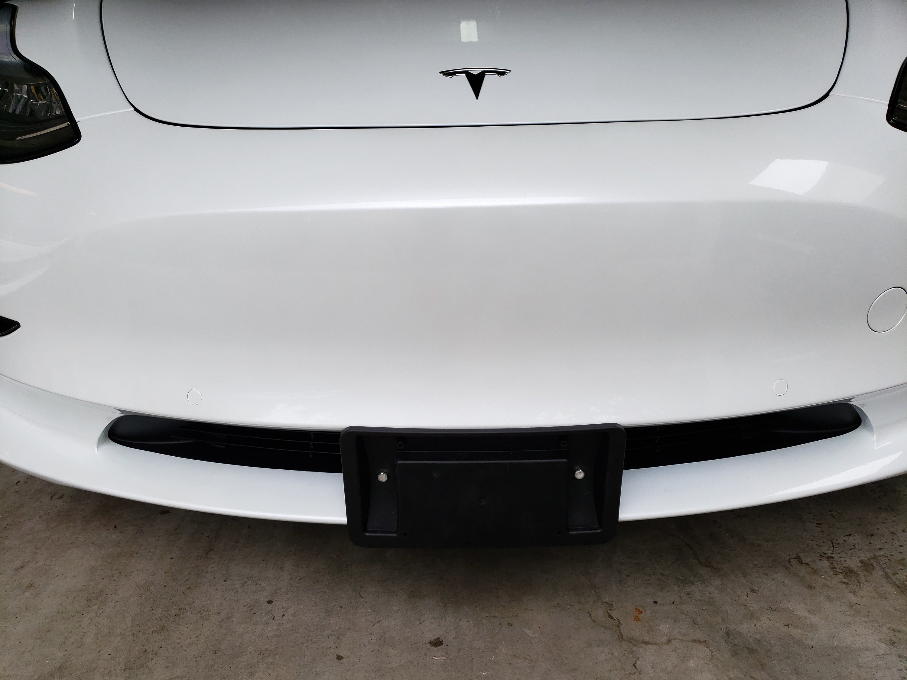 No-hole Tesla Model 3 or Model Y Front License Plate Installation Kit With  All Stainless Steel Hardware 