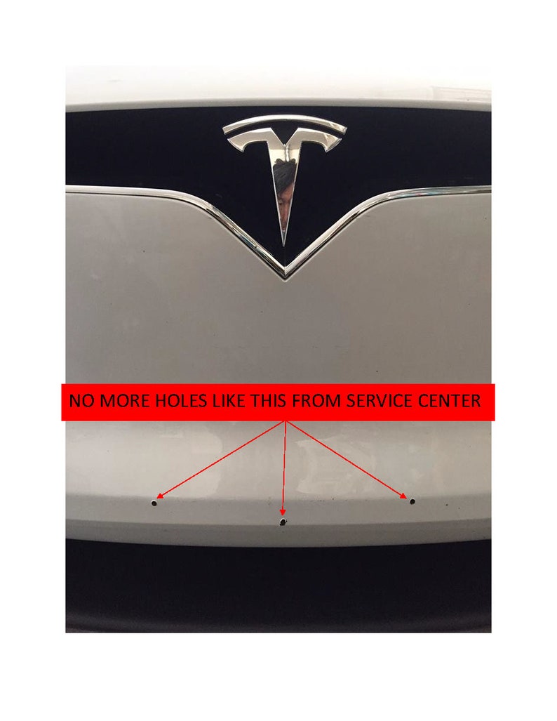 NoHole Tesla Model X Front License Plate Installation kit Etsy