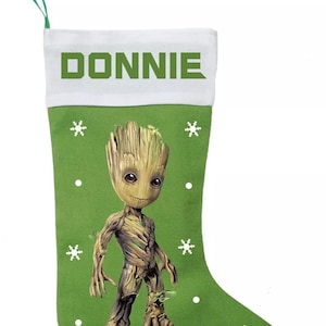 Baby Groot Christmas Stocking, Baby Groot Stocking, Personalized Baby Groot Stocking, Baby Groot Christmas Gift