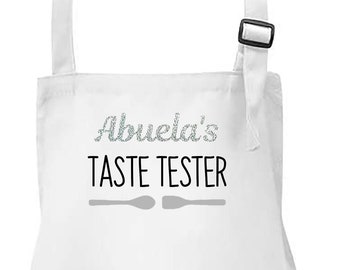 Abuela's Taste Tester Apron for Children, Kids Baking Apron, Children's Baking Apron, Mother's Day Apron for Children