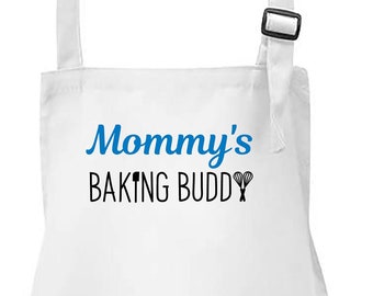Mommy's Baking Buddy Apron for Children, Kids Baking Apron, Children's Baking Apron, Mother's Day Apron for Children