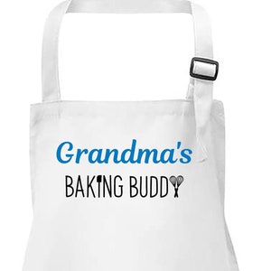 Grandma&#39;s Baking Buddy Apron for Children, Kids Baking Apron, Children&#39;s Baking Apron, Mother&#39;s Day Apron for Children