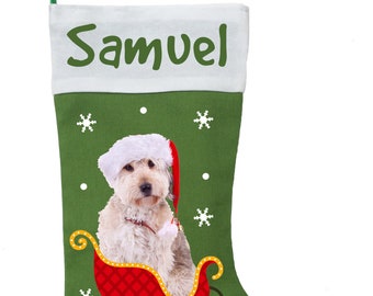 Doodle Dog Christmas Stocking, Doodle Dog Stocking, Doodle Dog Christmas Gift