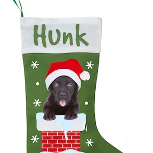 Black Labrador Navidad Media, Black Lab Stocking, Black Labrador Regalo de Navidad