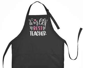 Welten beste Lehrer Schürze, beste Lehrer Geschenk, Geschenk für Lehrer, Geschenk für Lehrer, Lehrer Kochschürze, Schürze für Lehrer