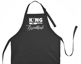 Frühstücksschürze, König der Frühstücksschürze, Schürze für Frühstückskönig, Frühstückskochschürze, Geschenk für Frühstückskoch, Schürze für Papa,