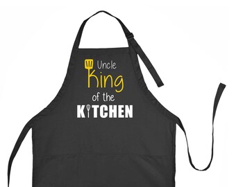 Apron for Uncle Personalized Uncle Gift Uncle Kids Names Gift Uncle Gift Uncle Apron Fathers Day Gift for Uncle Uncle Christmas Apron