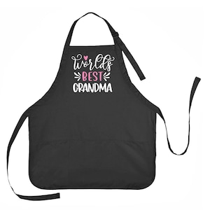World's Best Grandma Apron, Best Grandma Apron, Grandma Apron, Gift for Grandma, Present for Grandma, Mother's Day Gift for Grandma