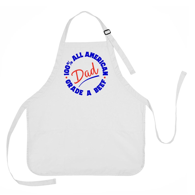 All American Dad Apron Fathers Day Apron 4th of July Apron Etsy