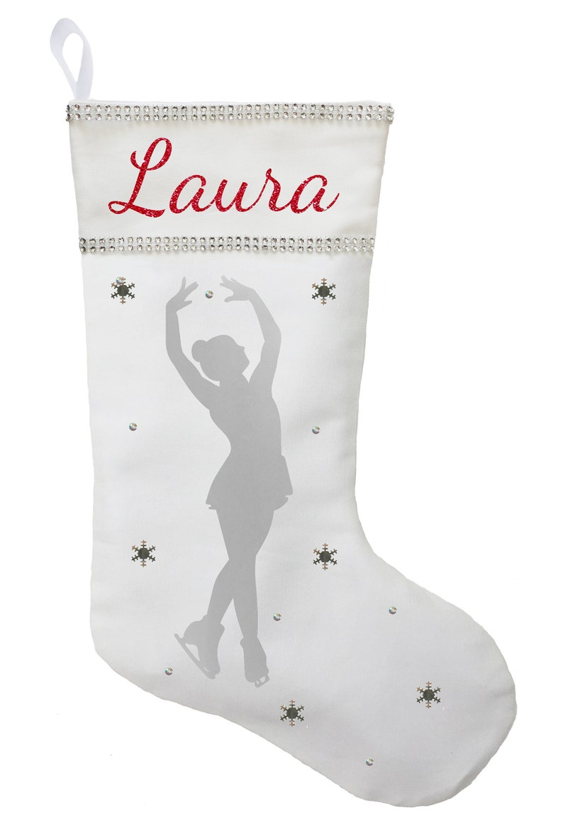 Figure Skating Christmas Stocking Ice Skater Stocking Figure Etsy