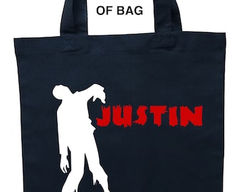 Personalized Zombie Trick or Treat Bag: Halloween Loot Bag