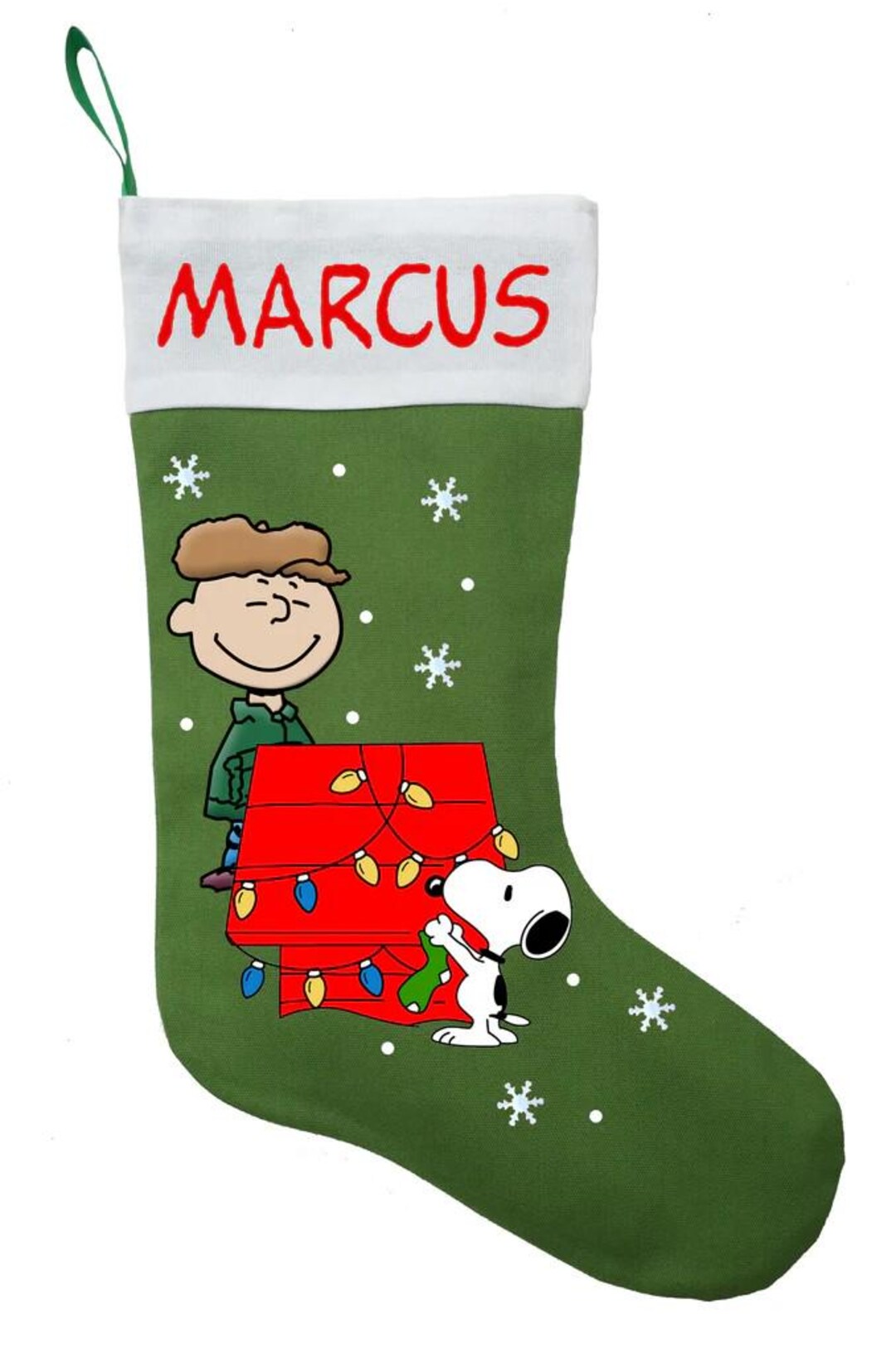 Charlie Brown Christmas Stocking, Charlie Brown Stocking, Personalized