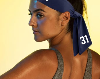 Personalized Tie Back Sports Headband – Sweat Wicking, Volleyball, Workout